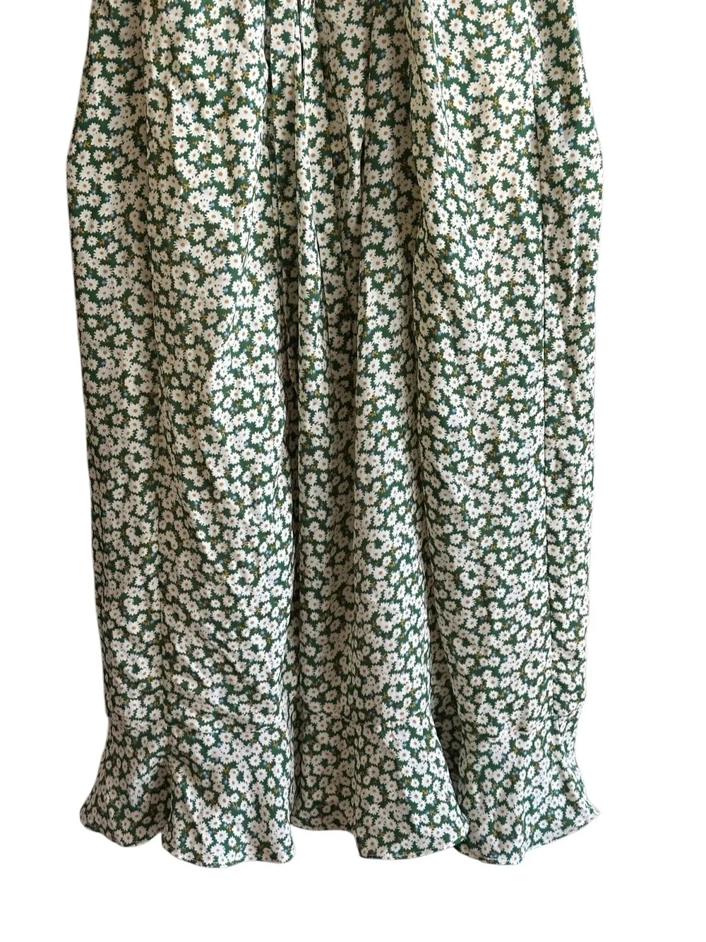 Lulus Green Floral Slip Midi Dress. Size Medium - Picture 11 of 14